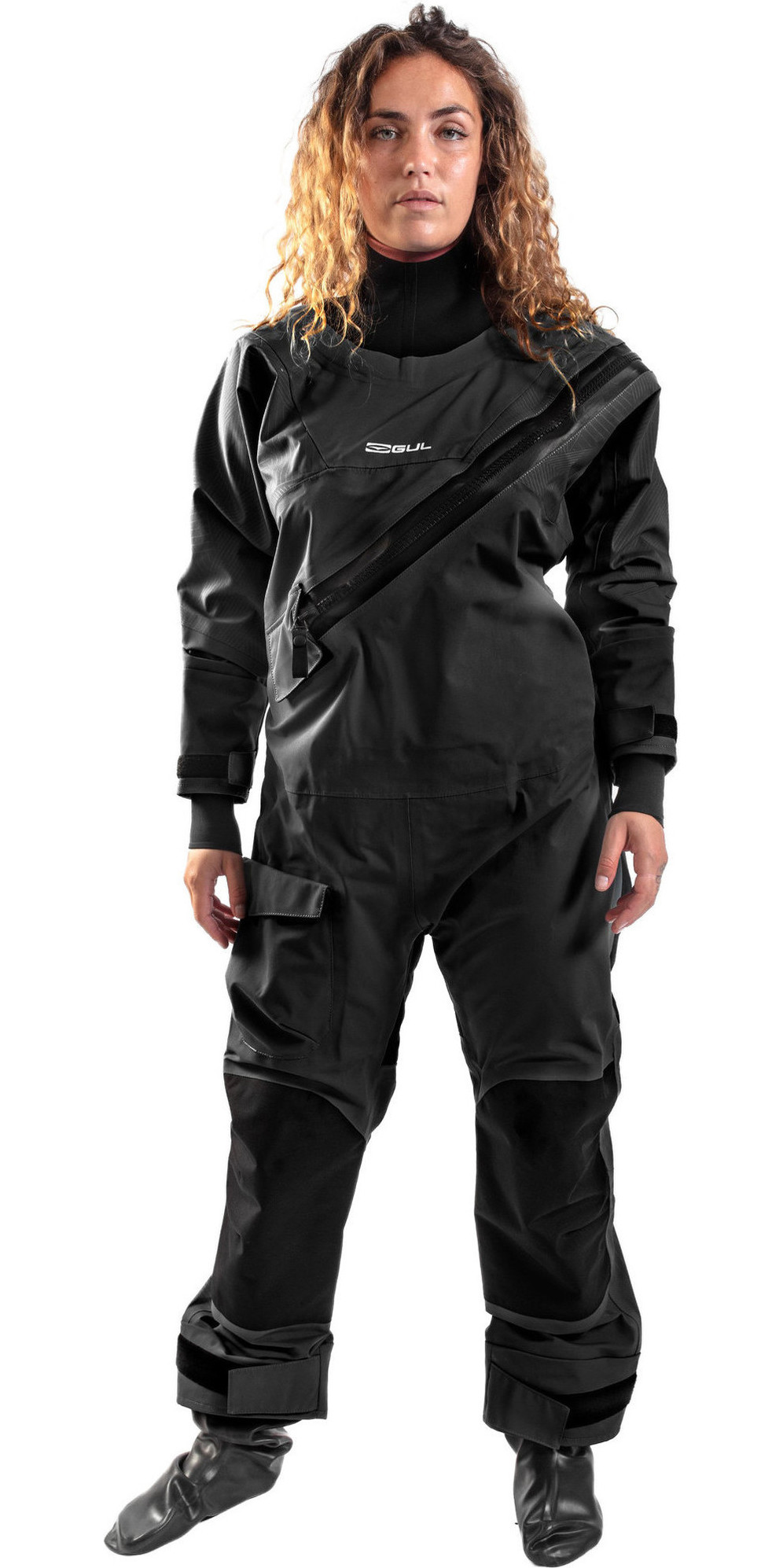 2025 Gul Womens Dartmouth Eclip Zip Drysuit GM0383-B9 - Black